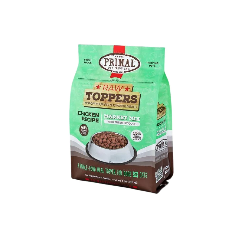 Primal Frozen Raw Dog Food Market Mix Topper - Chicken 5lb